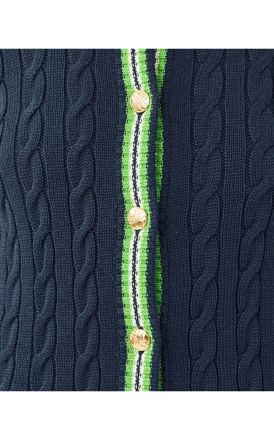 BROCKTON CREW NECK CARDIGAN | LOW TIDE NAVY X CHATEAU GREEN TIPPING