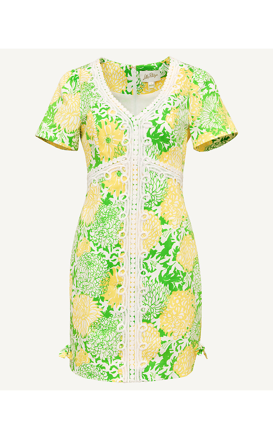 EVITA SHORT SLEEVE  STRETCH SHIFT | CROCODILE GREEN MUMBO JUMBO LAYERED