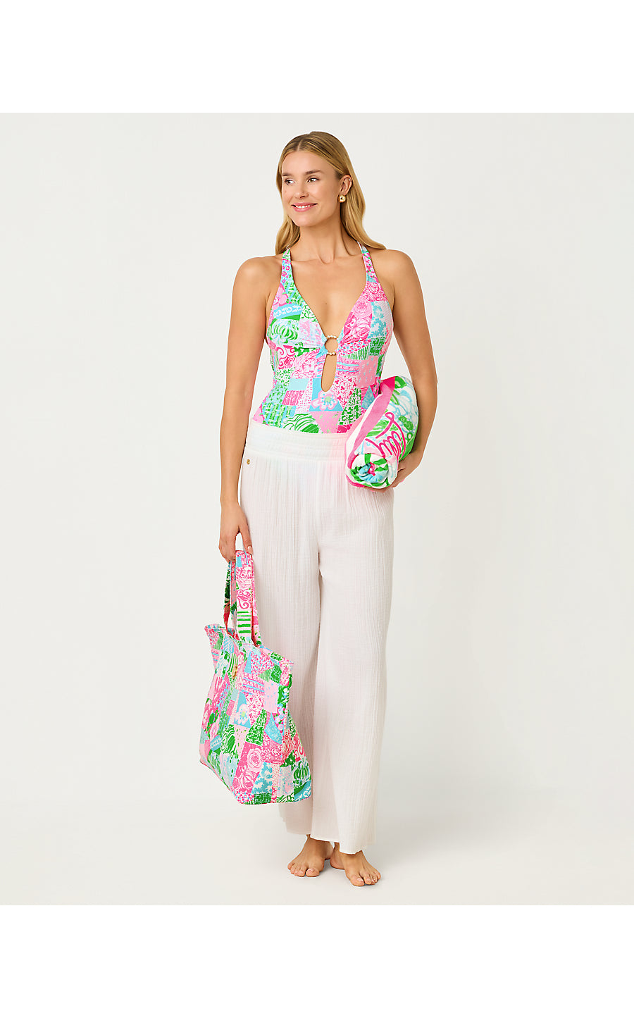 GWP POOL TOTE | MULTI CRAZY QUILT