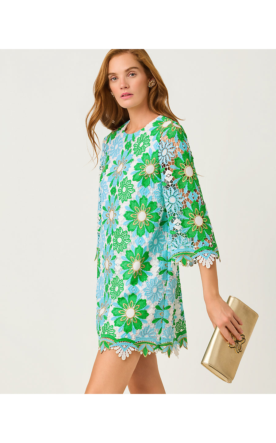 JOURI LACE DRESS | PUTTING GREEN SUNSHINE
