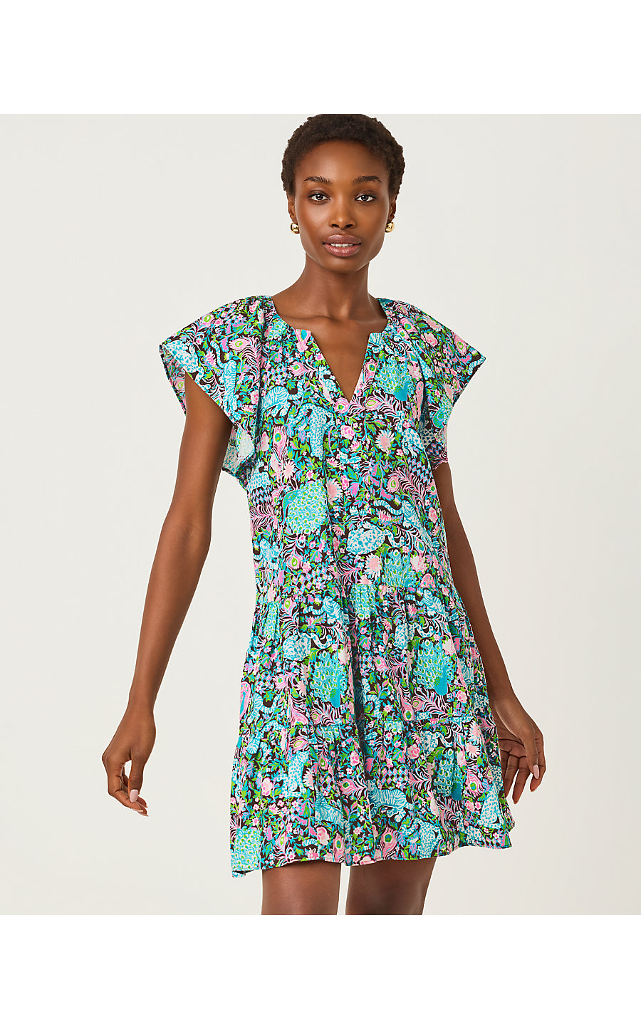 NORELLA LINEN DRESS | MULTI ROYAL ZOO
