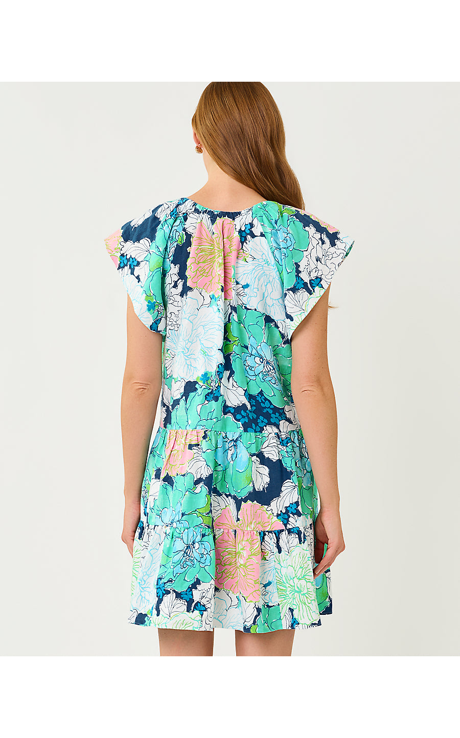 NORELLA LINEN DRESS | STARLIGHT NAVY TENNESSEES HIBISCUS