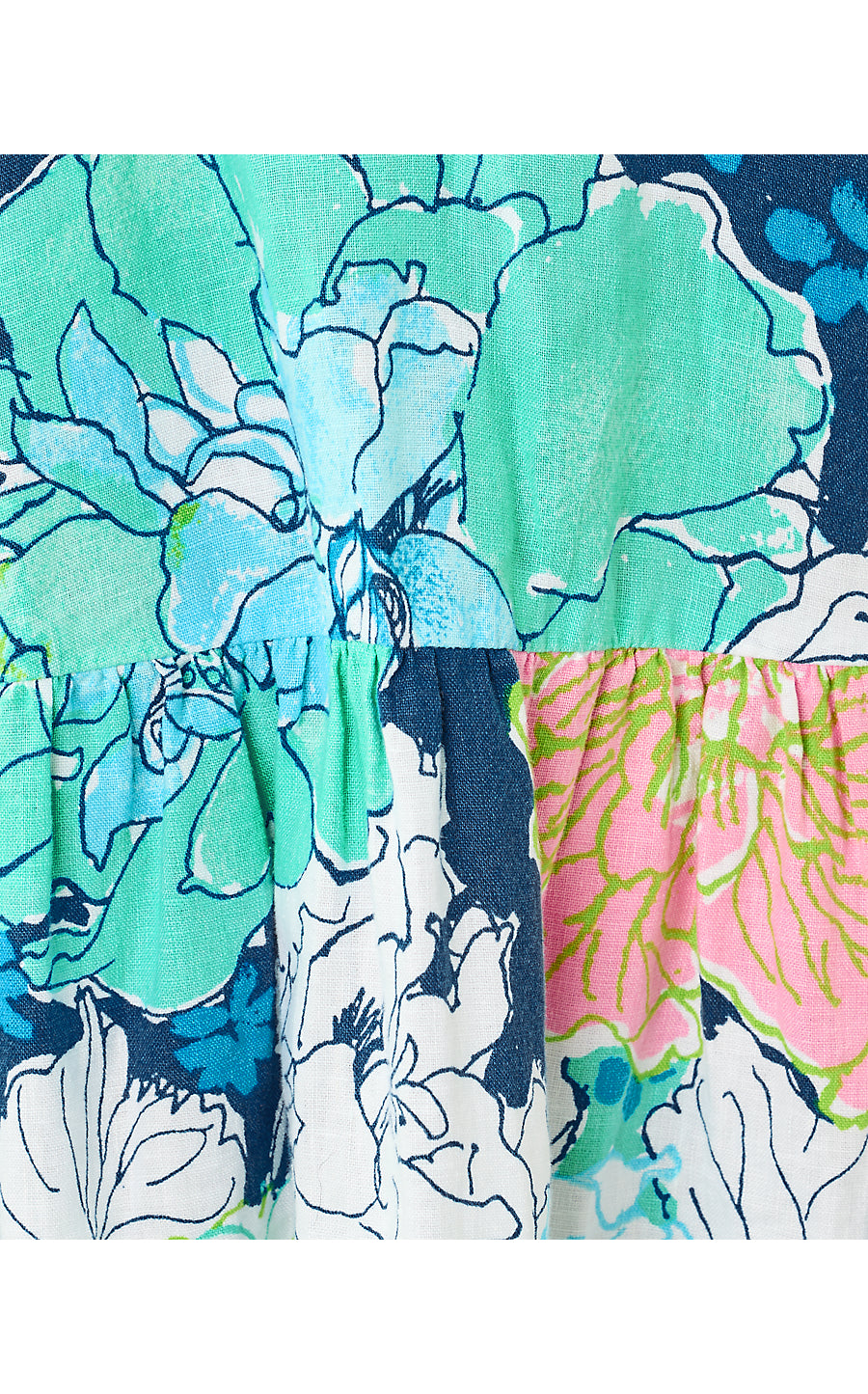 NORELLA LINEN DRESS | STARLIGHT NAVY TENNESSEES HIBISCUS