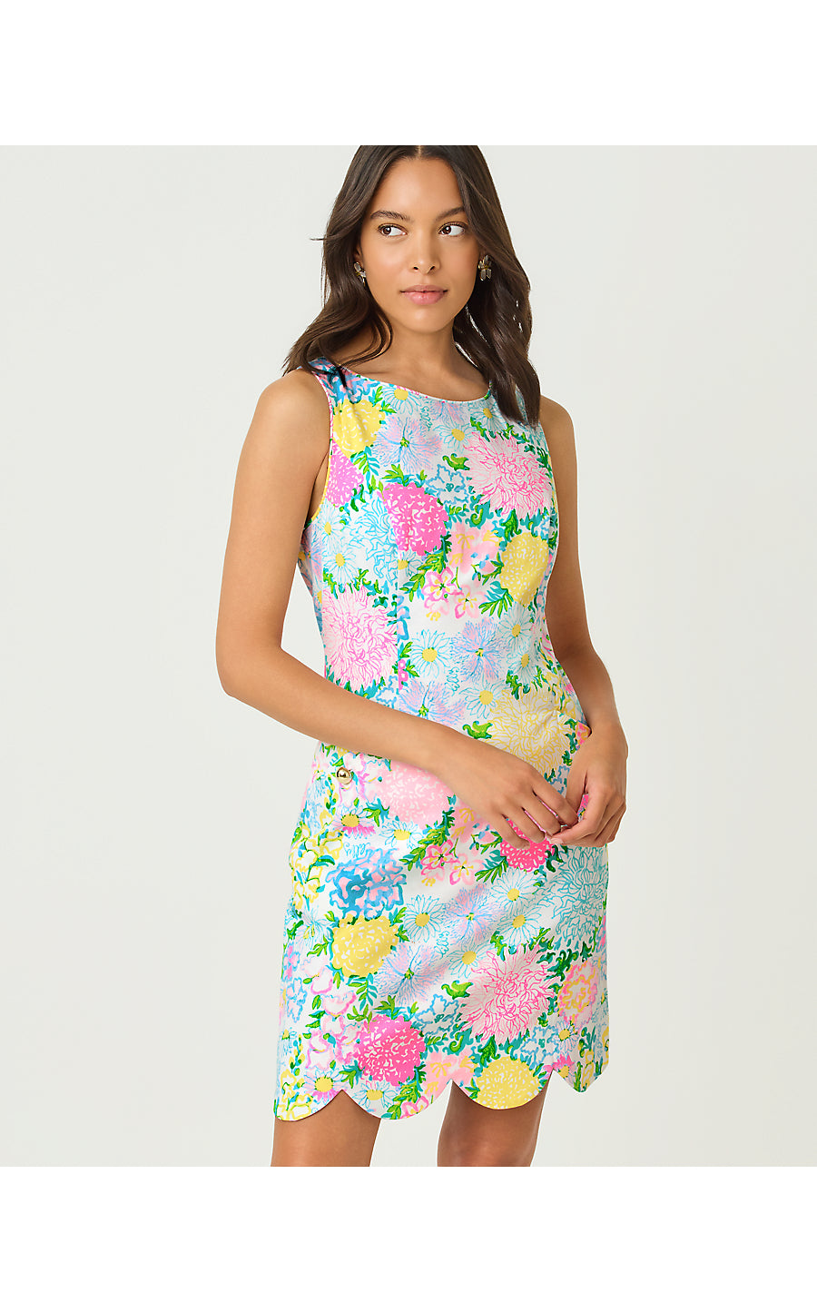 THE SCALLOP LILLY SHIFT DRESS | MULTI LILLY GARDEN