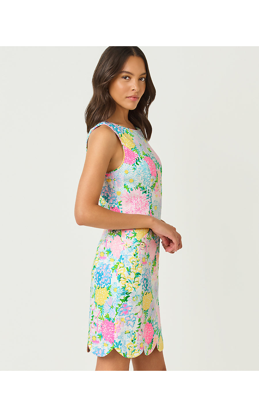 THE SCALLOP LILLY SHIFT DRESS | MULTI LILLY GARDEN