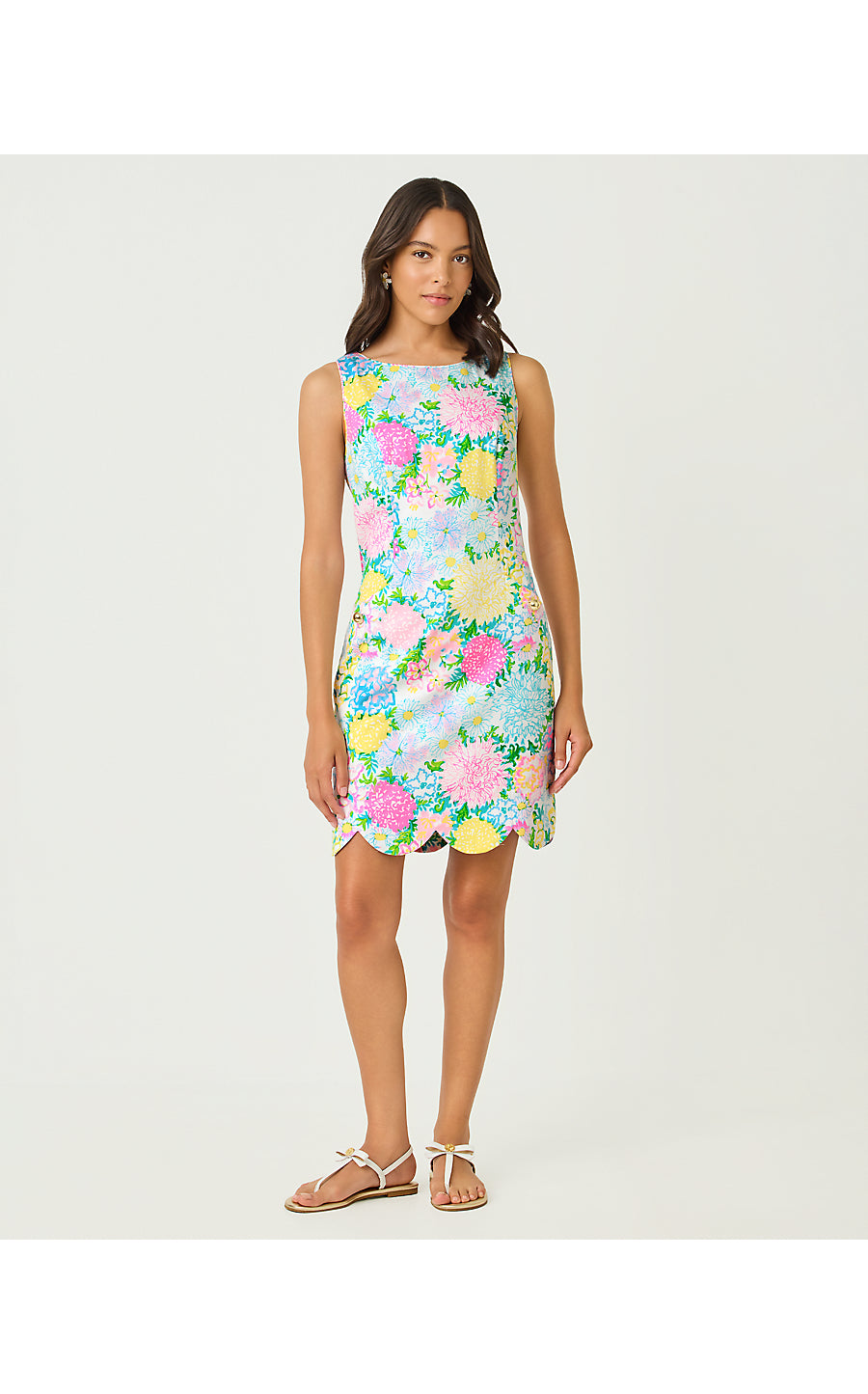 THE SCALLOP LILLY SHIFT DRESS | MULTI LILLY GARDEN