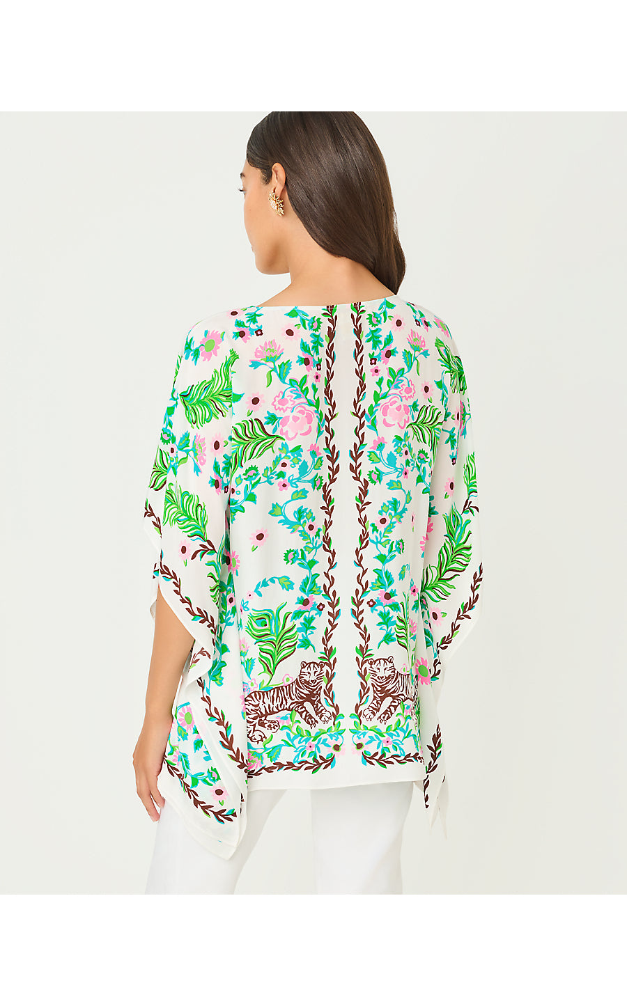 BRITTINA TUNIC | RESORT WHITE ROYAL ZOO ENGINEERED TUNIC