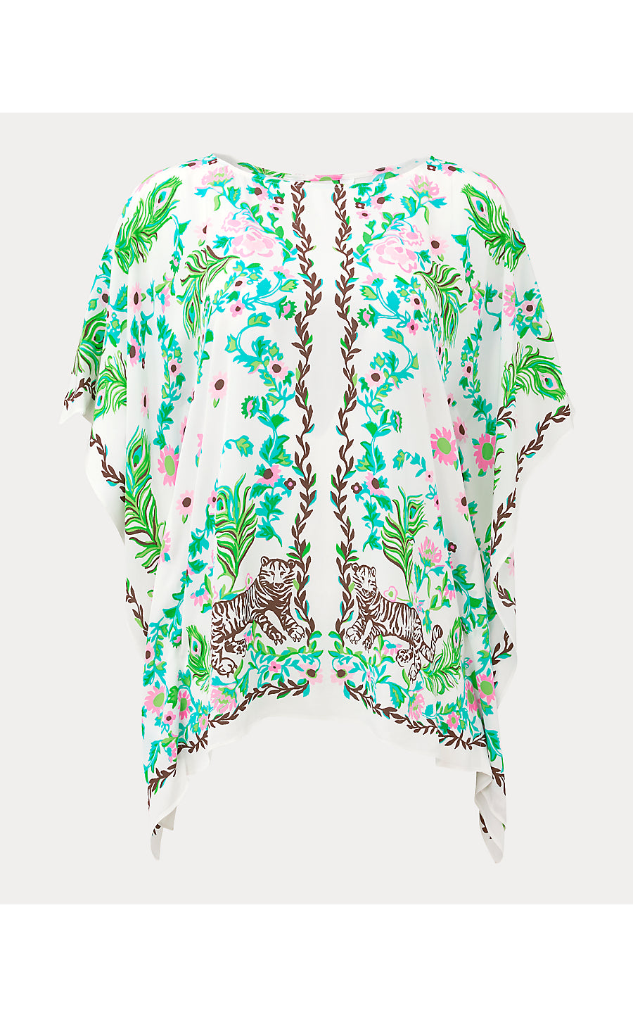 BRITTINA TUNIC | RESORT WHITE ROYAL ZOO ENGINEERED TUNIC