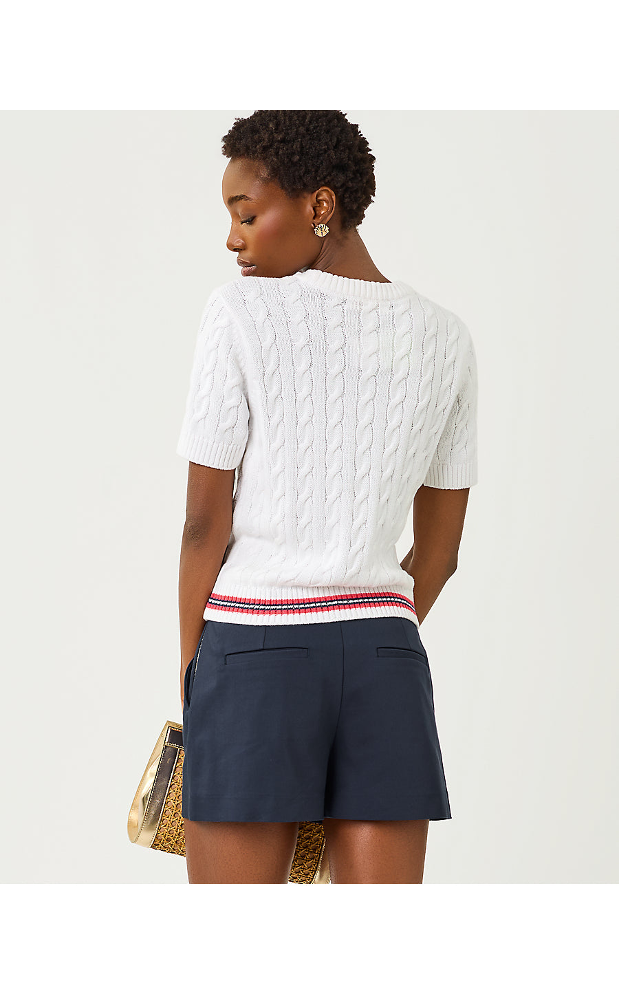 MIKO SWEATER | RESORT WHITE LOBSTER EMBROIDERY