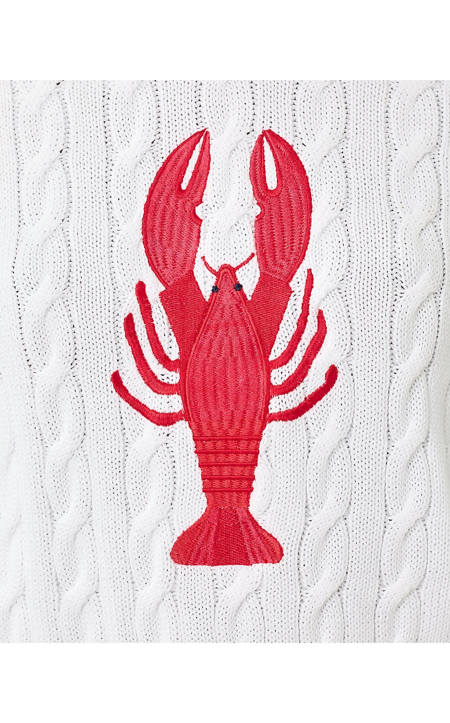 MIKO SWEATER | RESORT WHITE LOBSTER EMBROIDERY