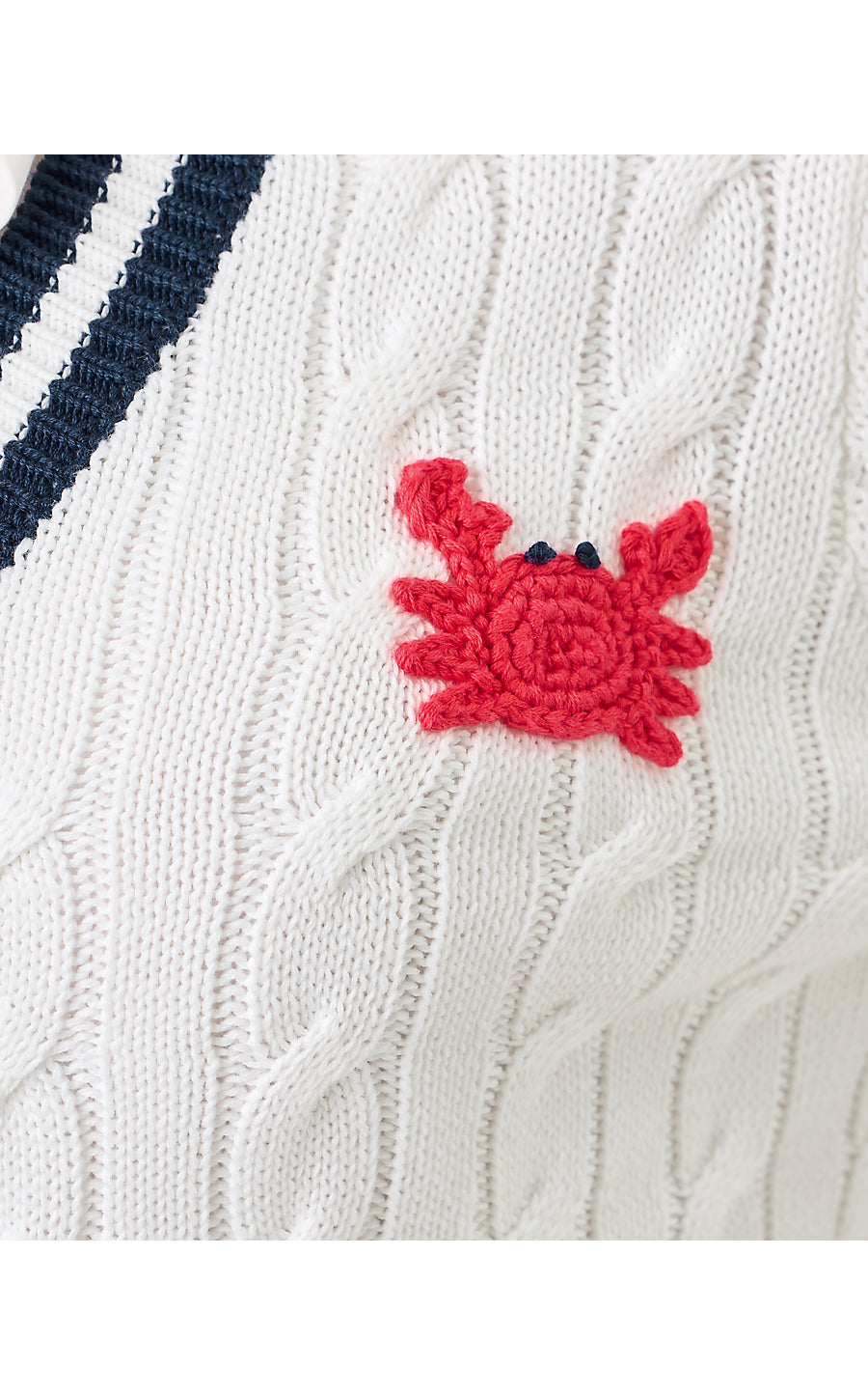 BROCKTON SWEATER | RESORT WHITE CRAB CROCHET