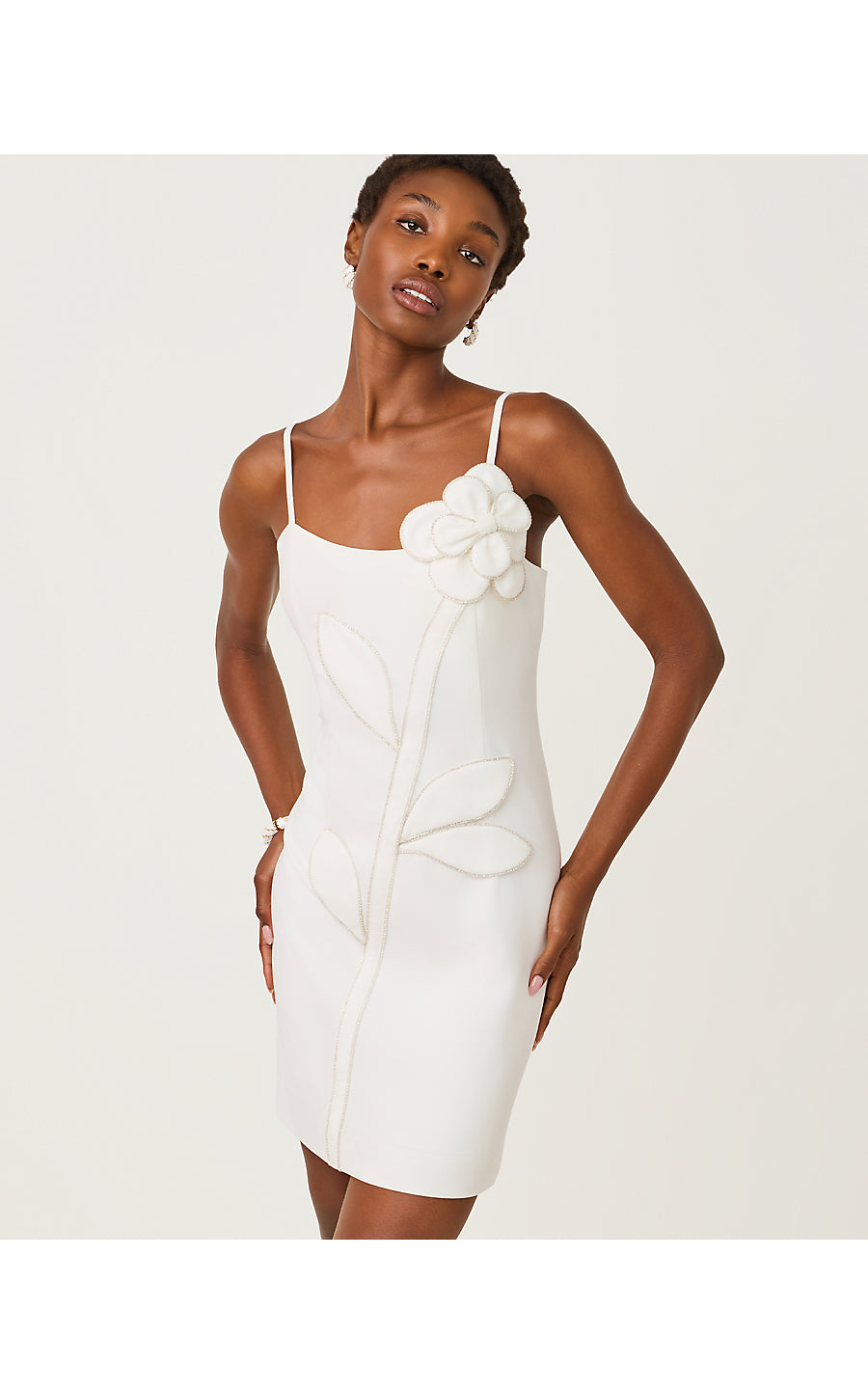 ANNALYN STRETCH DRESS | RESORT WHITE