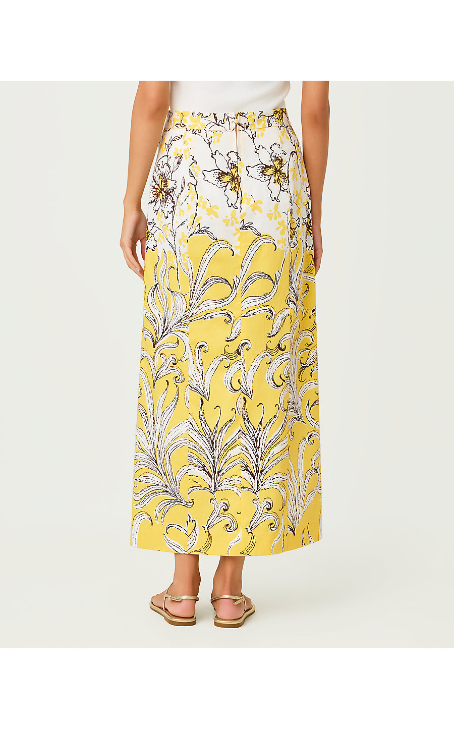 BRADLEY MAXI SKIRT | ESTELLE YELLOW BUBBLEY BUZZ OVERLAY