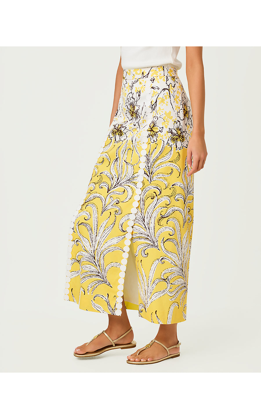 BRADLEY MAXI SKIRT | ESTELLE YELLOW BUBBLEY BUZZ OVERLAY