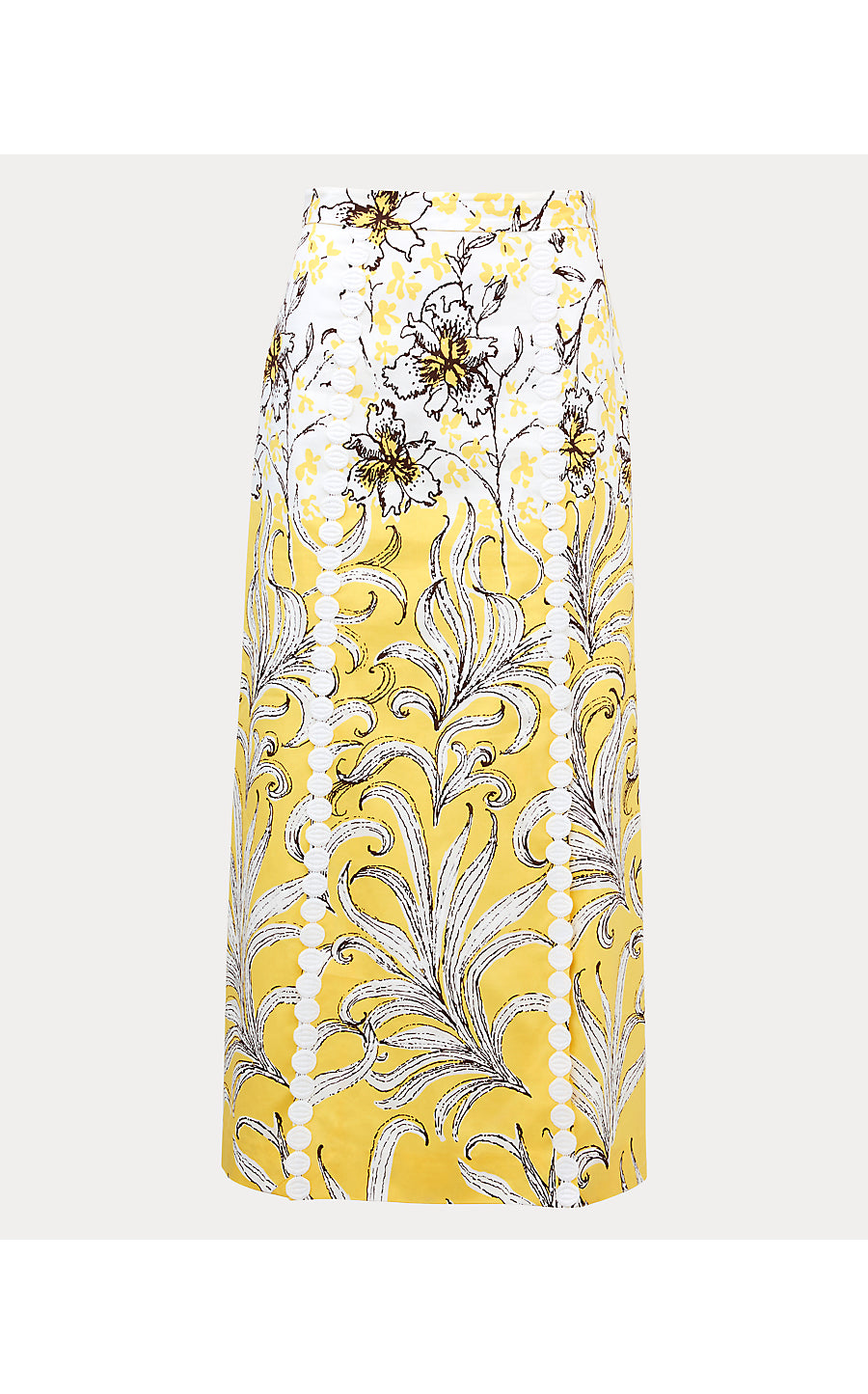 BRADLEY MAXI SKIRT | ESTELLE YELLOW BUBBLEY BUZZ OVERLAY