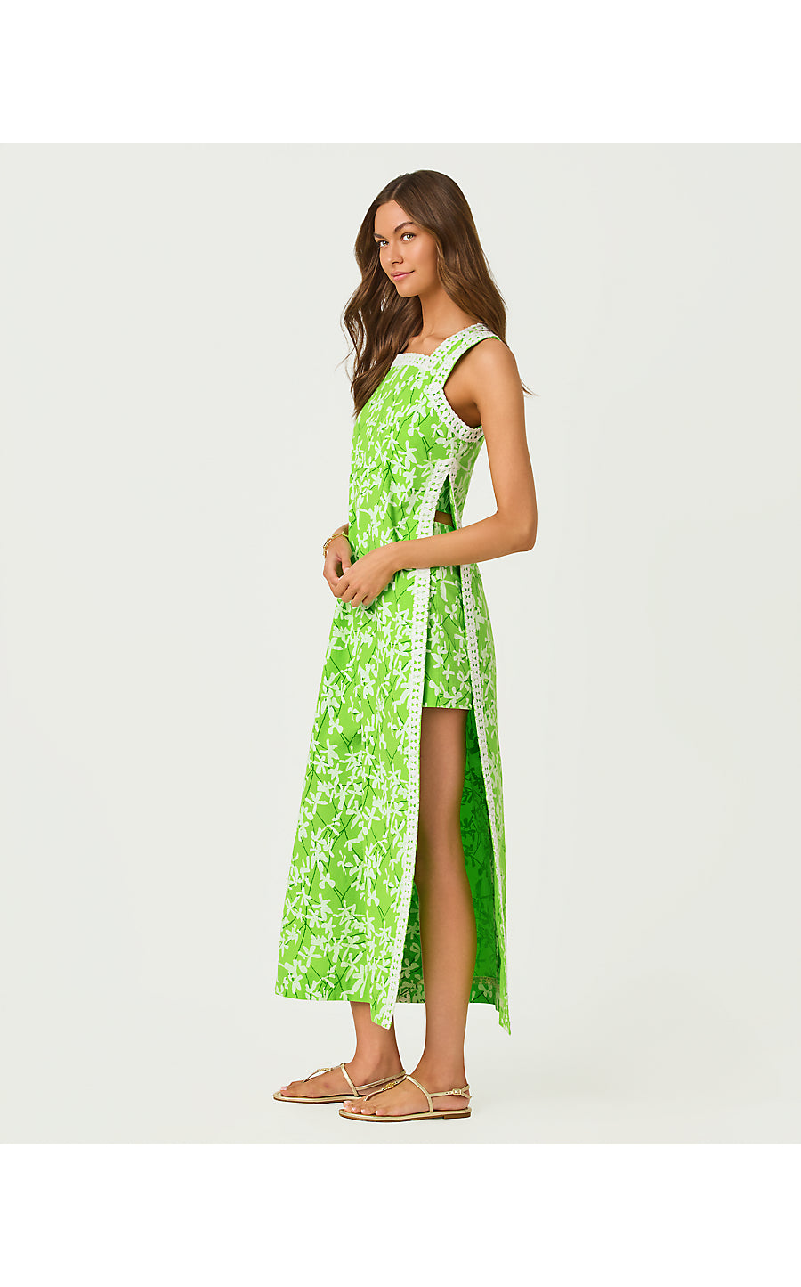 TINA MAXI ROMPER | CROCODILE GREEN LISA OVERPRINT