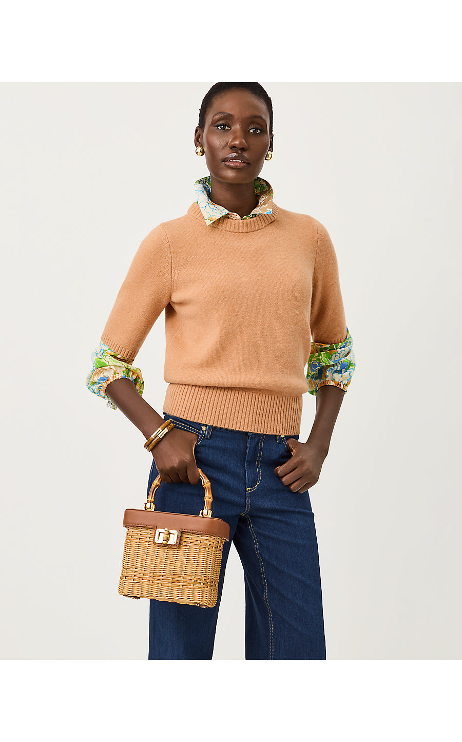 SIENNA TOP HANDLE WICKER | HONEY