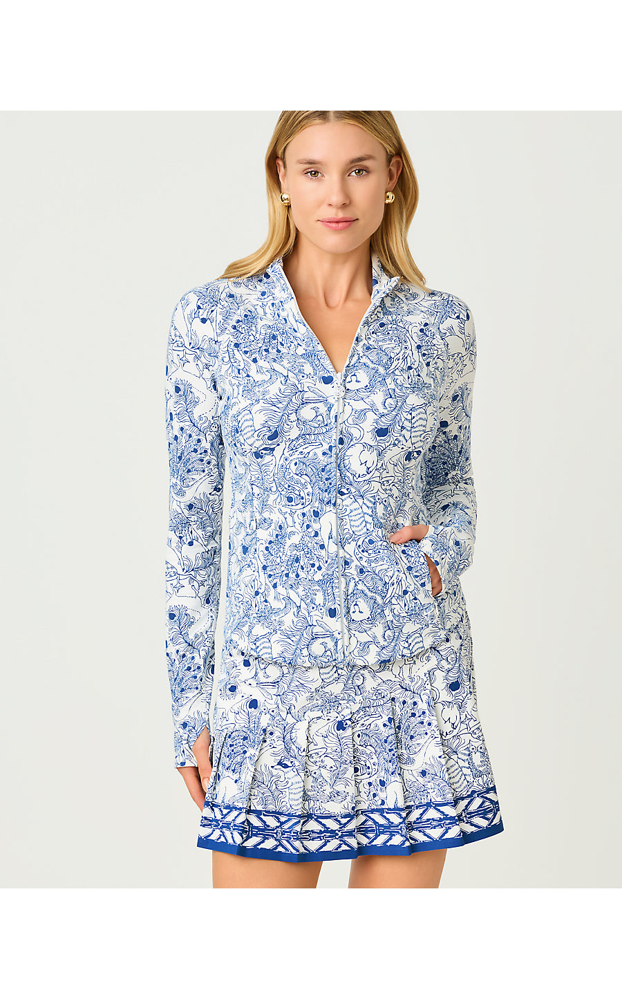 BARBADOS ZIP-UP JACKET UP | STARLIGHT NAVY CROSSGRAIN ZOOLOGY