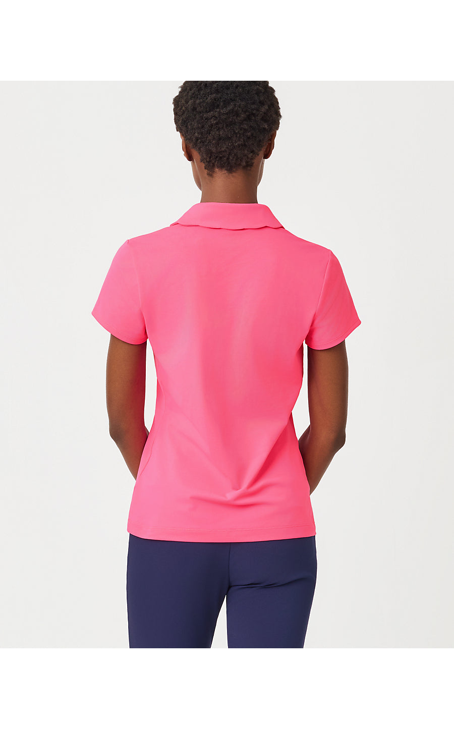 FRIDA SCALLOP POLO UPF | CHERRY BLOSSOM PINK