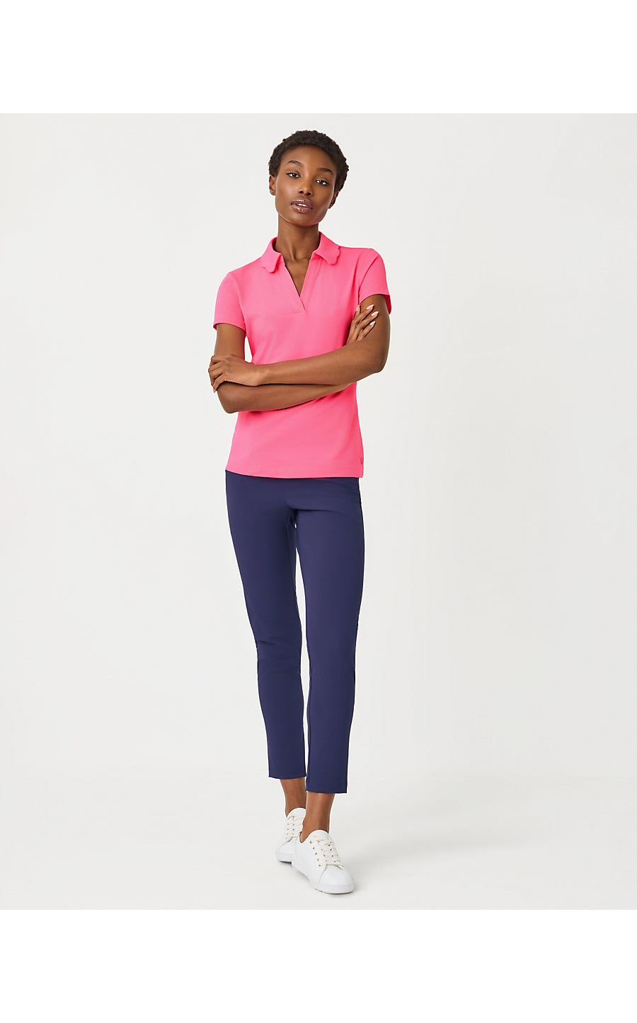 FRIDA SCALLOP POLO UPF | CHERRY BLOSSOM PINK
