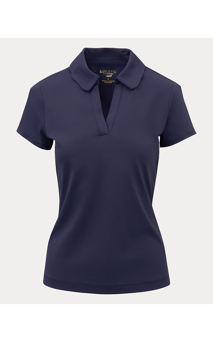 FRIDA SCALLOP POLO | TRUE NAVY