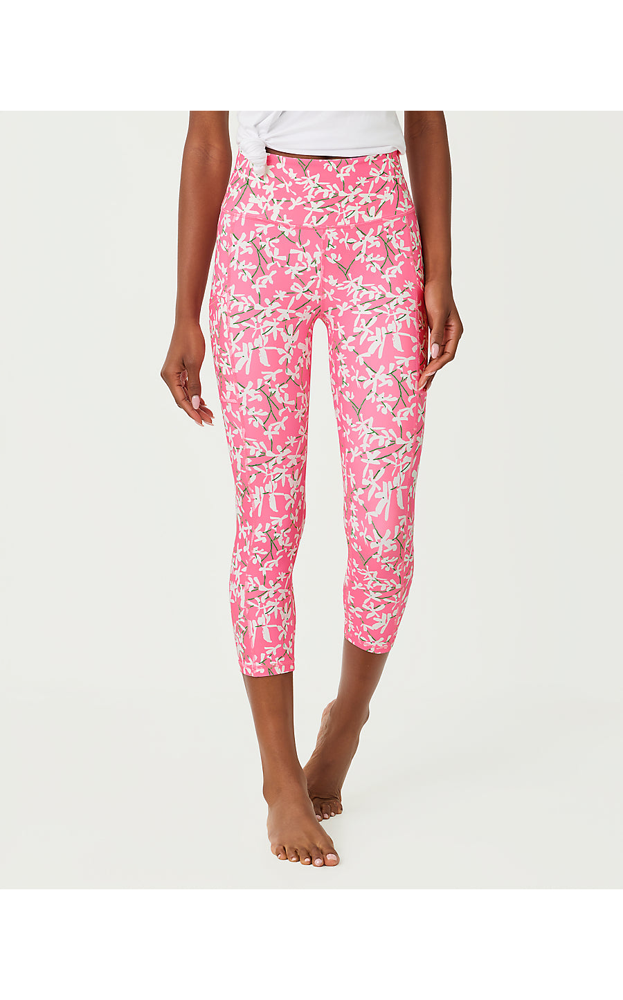 WEEKENDER HIGH RISE CROP | CONFETTI PINK CROSSGRAIN LIL LIZA