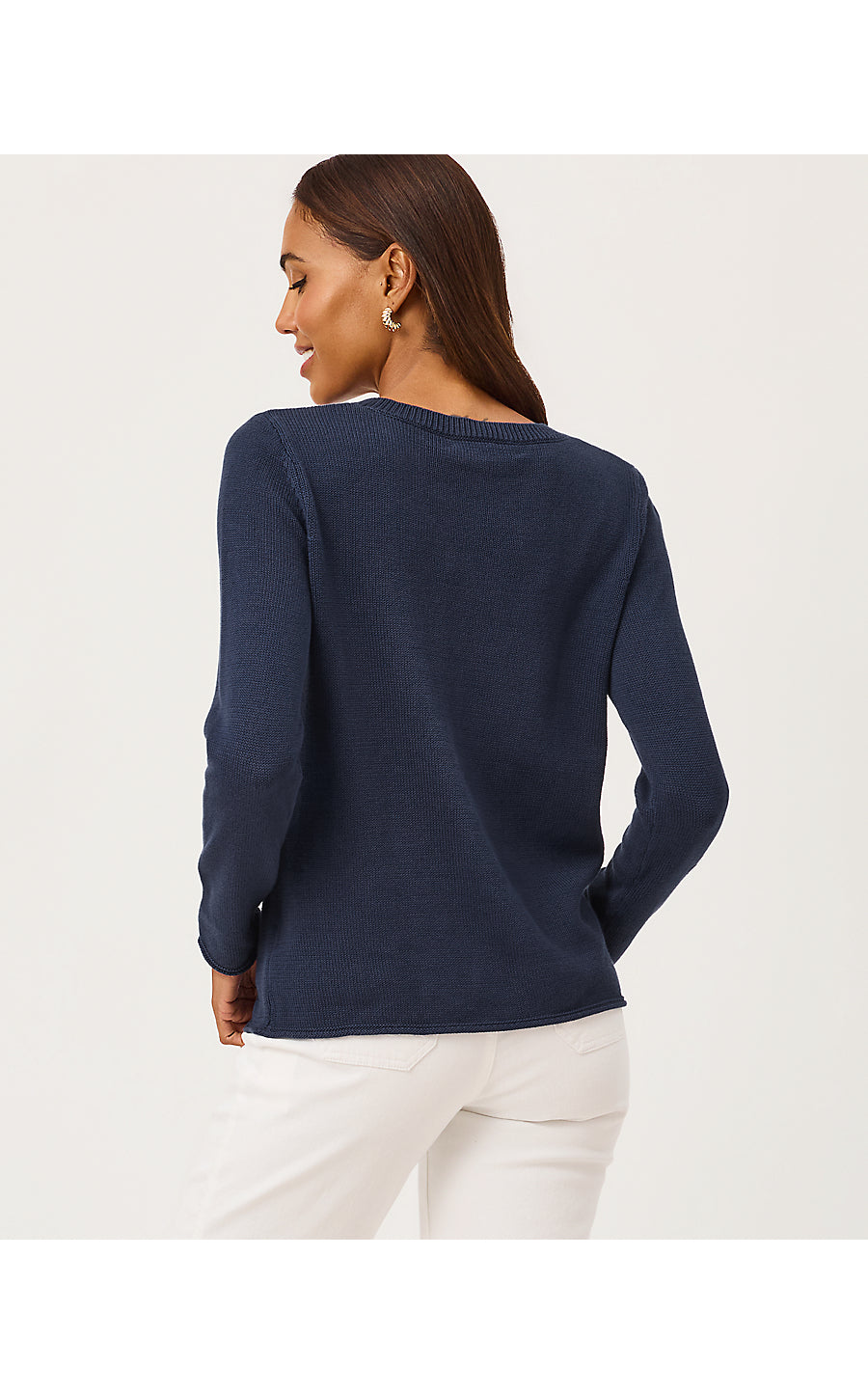 KELLYN SWEATER | LOW TIDE NAVY NAUTICAL LOBSTER JACQUARD