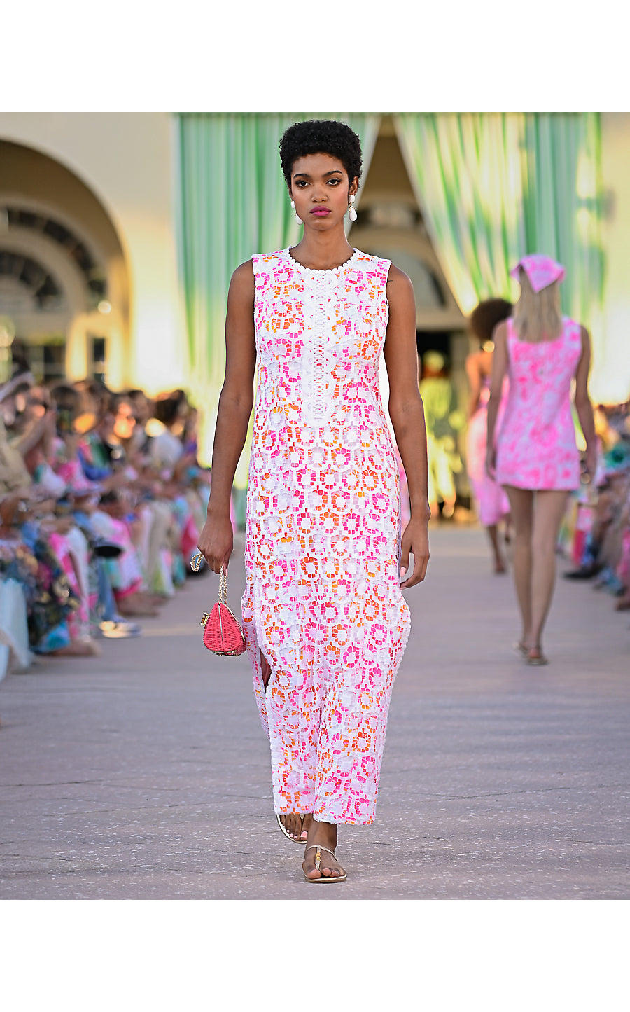 KITT MAXI SHIFT DRESS | RESORT WHITE PANSY FANSY