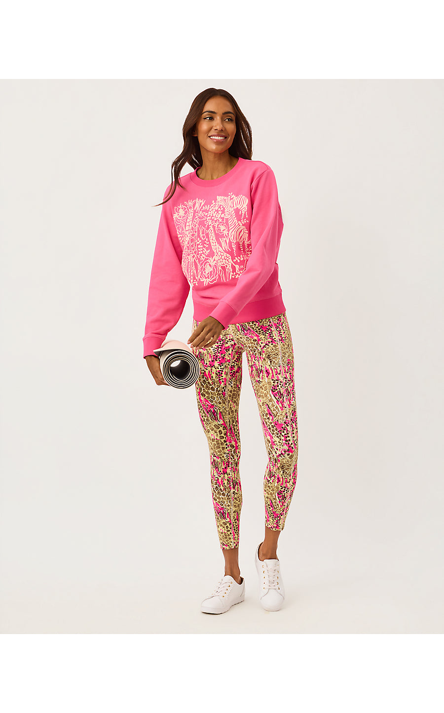 ENDURANCE HIGH RISE MIDI | PINK ASTER LIL SKETCHING ON SAFARI