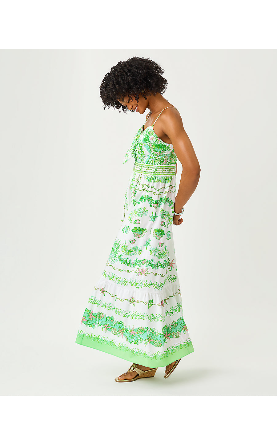 JANAE MAXI DRESS | RESORT WHITE SHIP TO SHORE ENGINEERED WOVEN MAXI