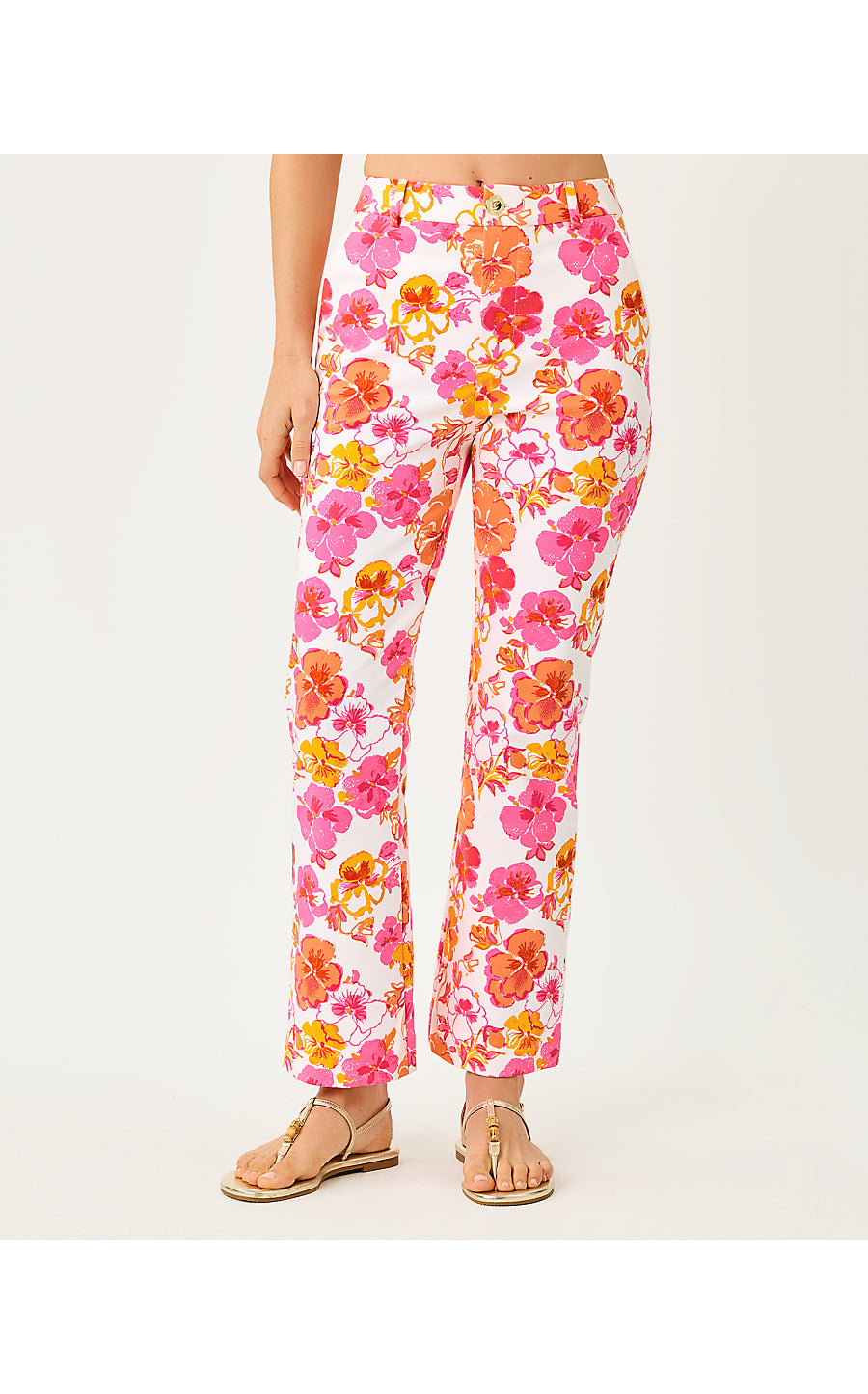 CARWYN CROP FLARE | RESORT WHITE PANSY FANSY