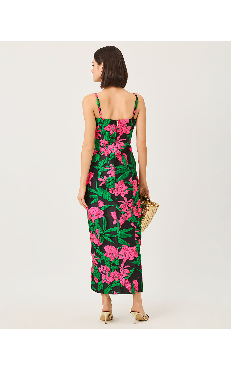 ALIMA MAXI DRESS | NOIR JUNGLE BOUQUET JACQUARD