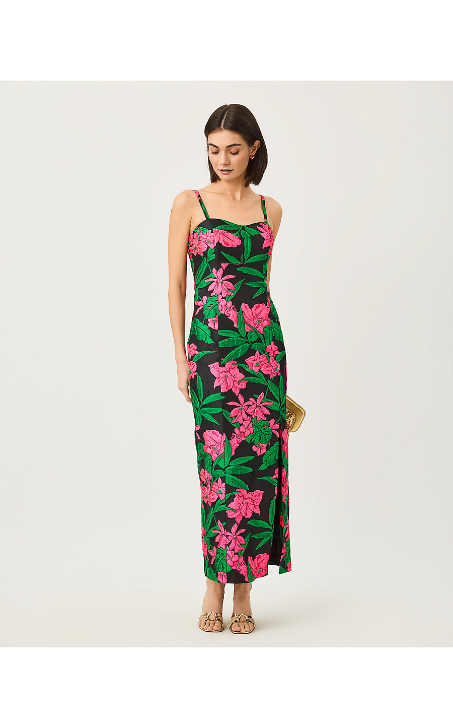 ALIMA MAXI DRESS | NOIR JUNGLE BOUQUET JACQUARD