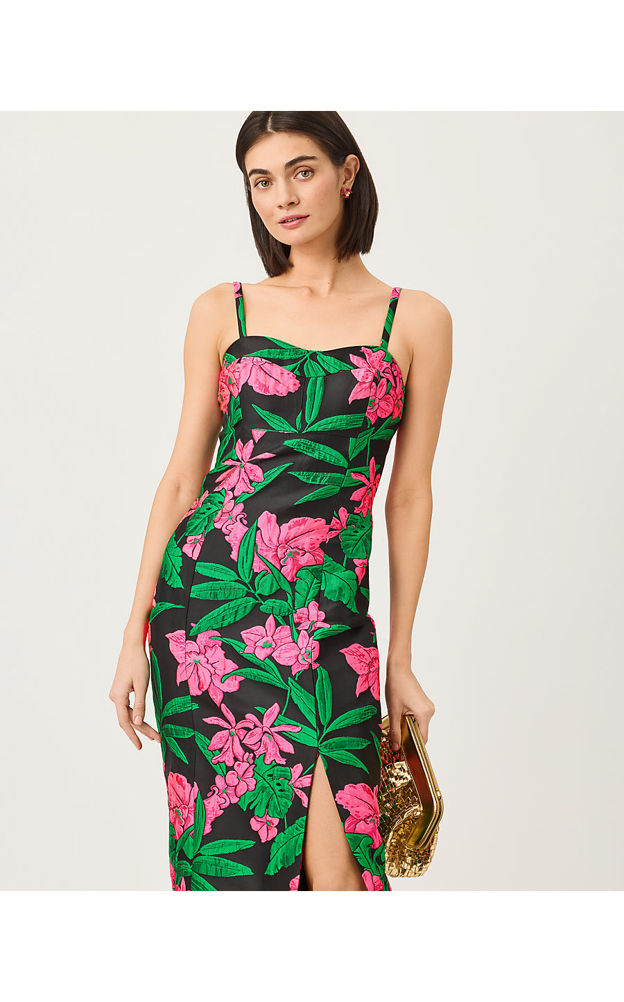 ALIMA MAXI DRESS | NOIR JUNGLE BOUQUET JACQUARD