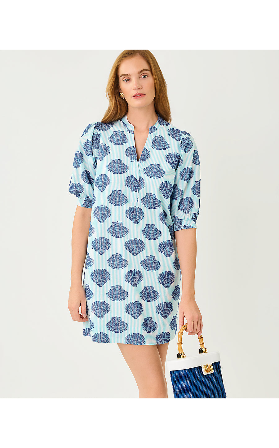MIALEIGH ELBOW SLEEVE DRESS | INDIGO ALL DAY CHAMBRAY PAISLEY PARADE PIGMENT