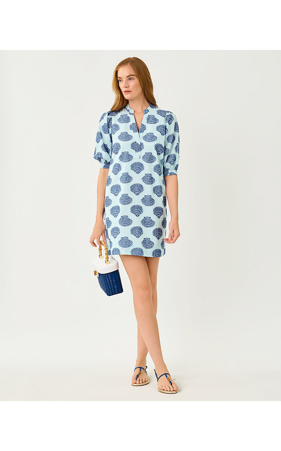 MIALEIGH ELBOW SLEEVE DRESS | INDIGO ALL DAY CHAMBRAY PAISLEY PARADE PIGMENT
