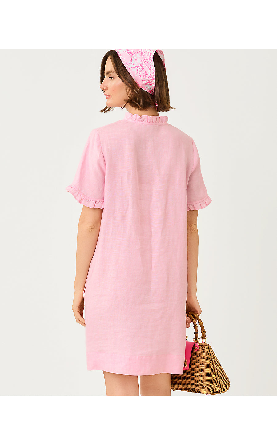 SCARLETTE DRESS | CONCH SHELL PINK X RESORT WHITE
