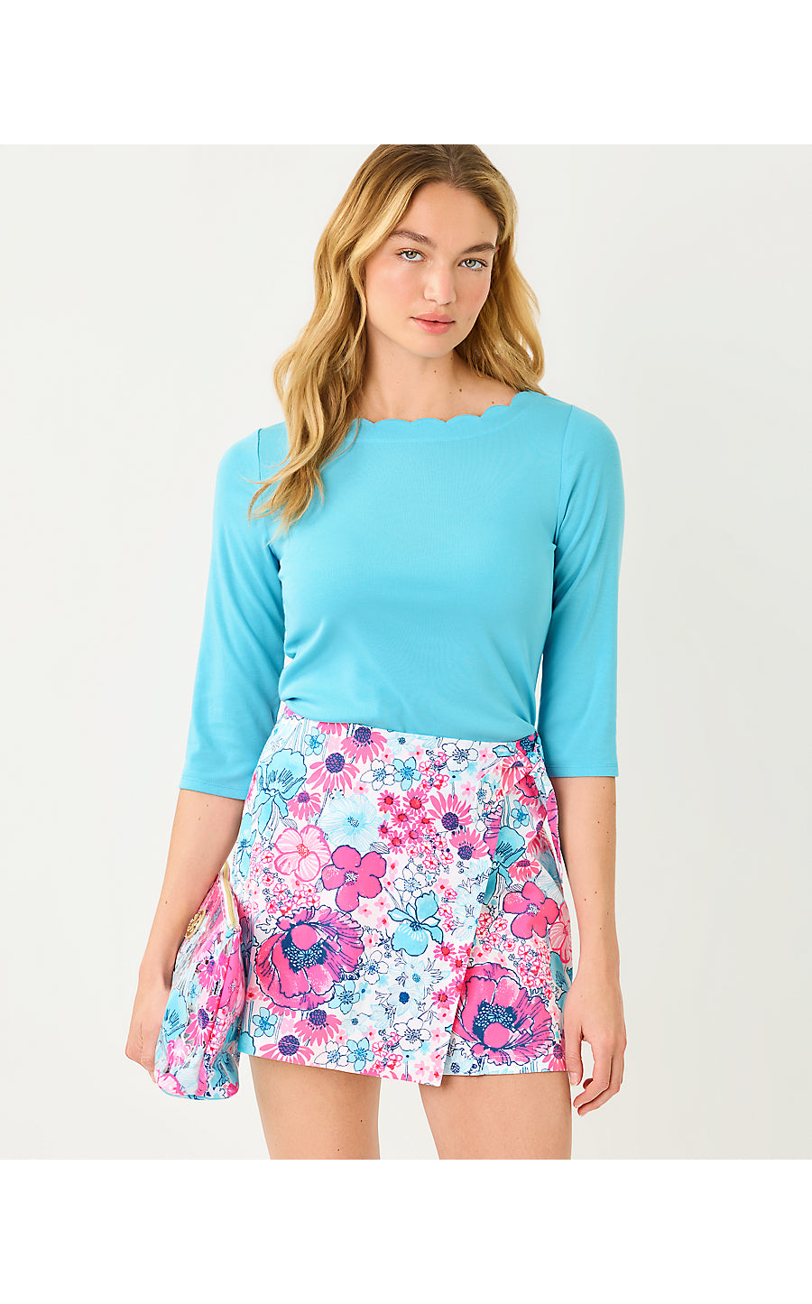 GLEESON KNIT TOP | CAPRI BLUE