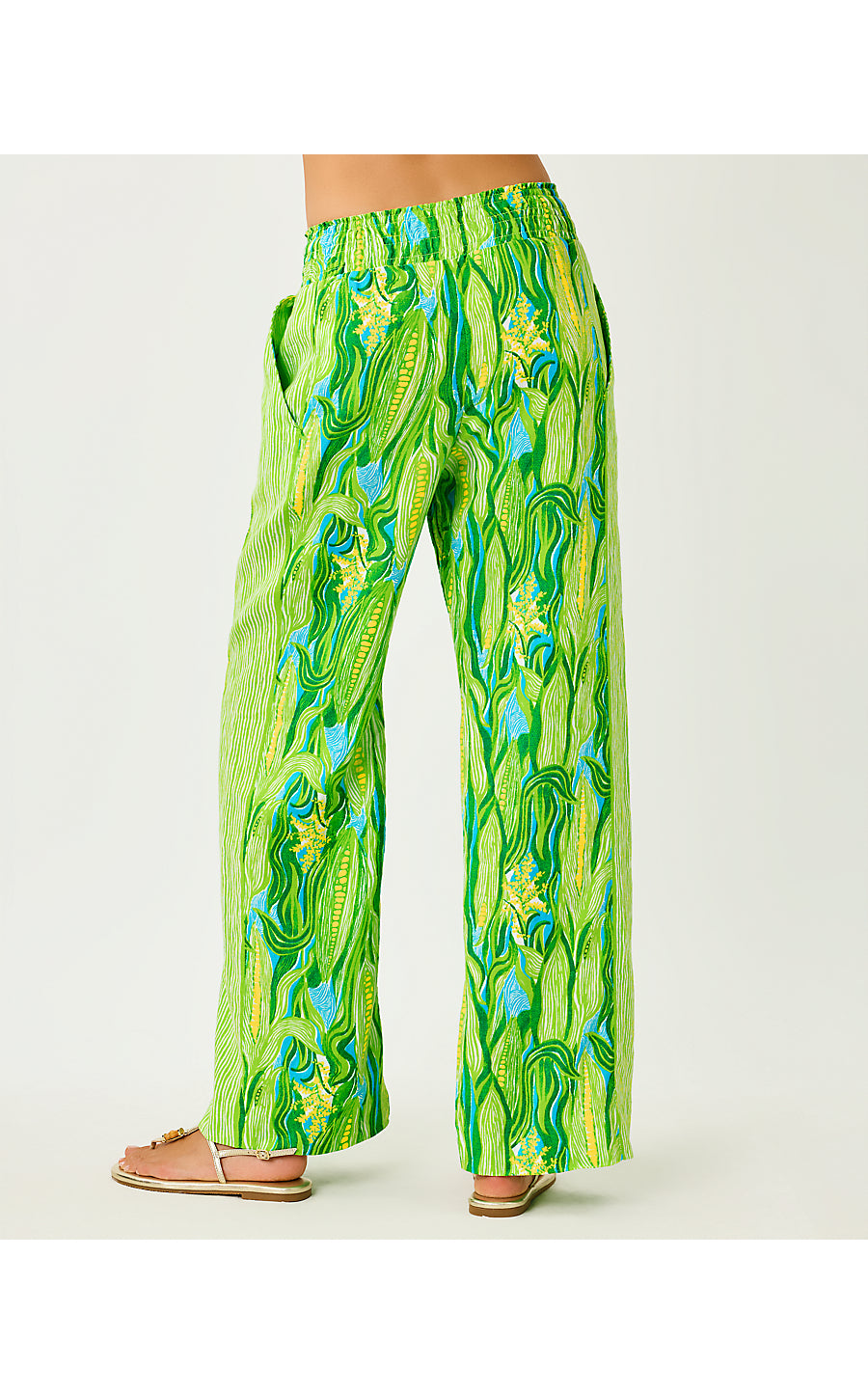 MIRABELLA LINEN PALAZZO | TURQUOISE TIDE SWEET CORN ENGINEERED SET