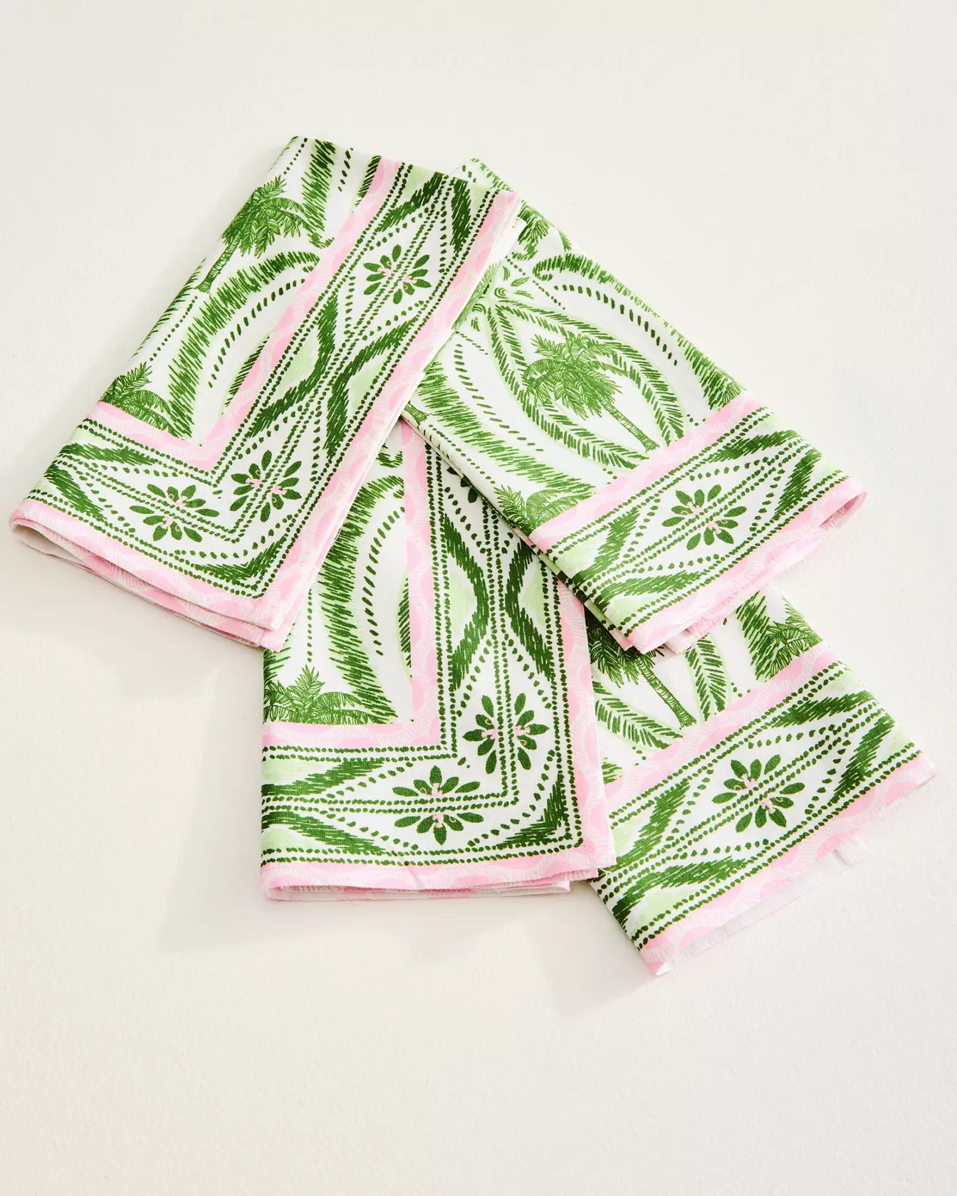 PRINTED DINNER NAPKIN | COCONUT TEXTURED PALM STRIPE