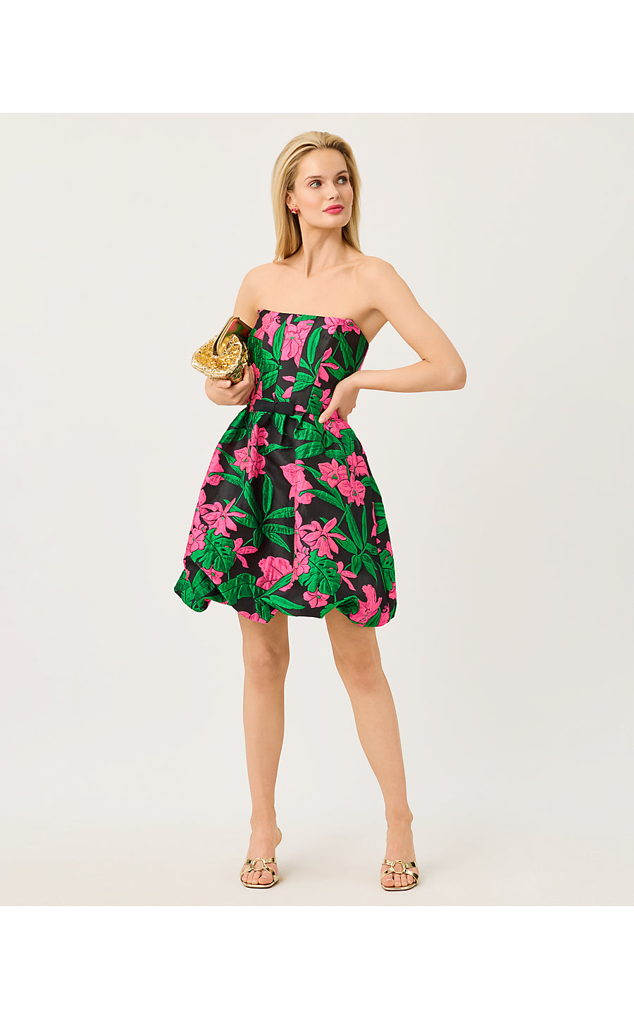 BOWMAN DRESS | NOIR JUNGLE BOUQUET JACQUARD