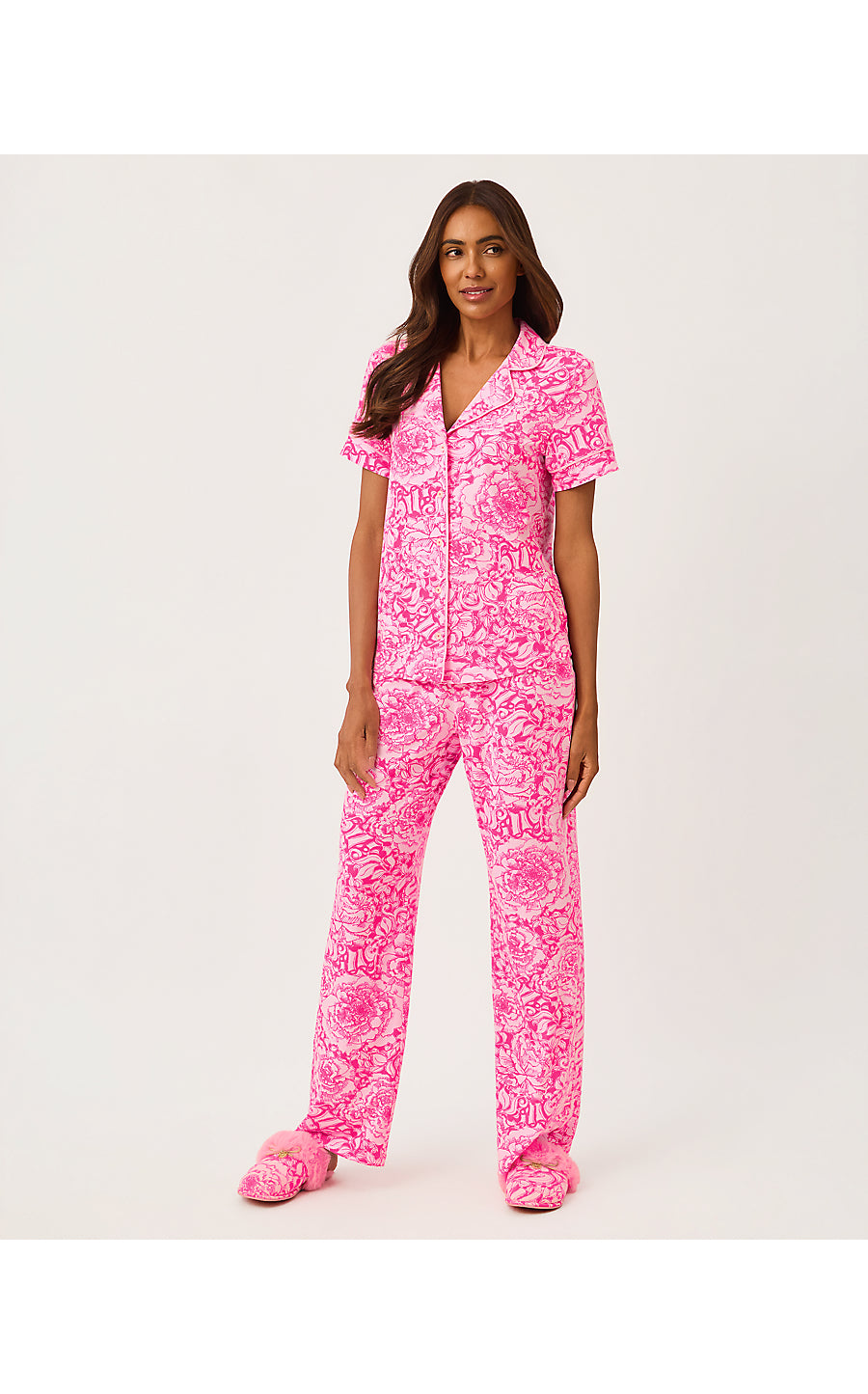 LYSANDRA PJ PANT | PINK ASTER A ROSE BY ANY OTHER NAME