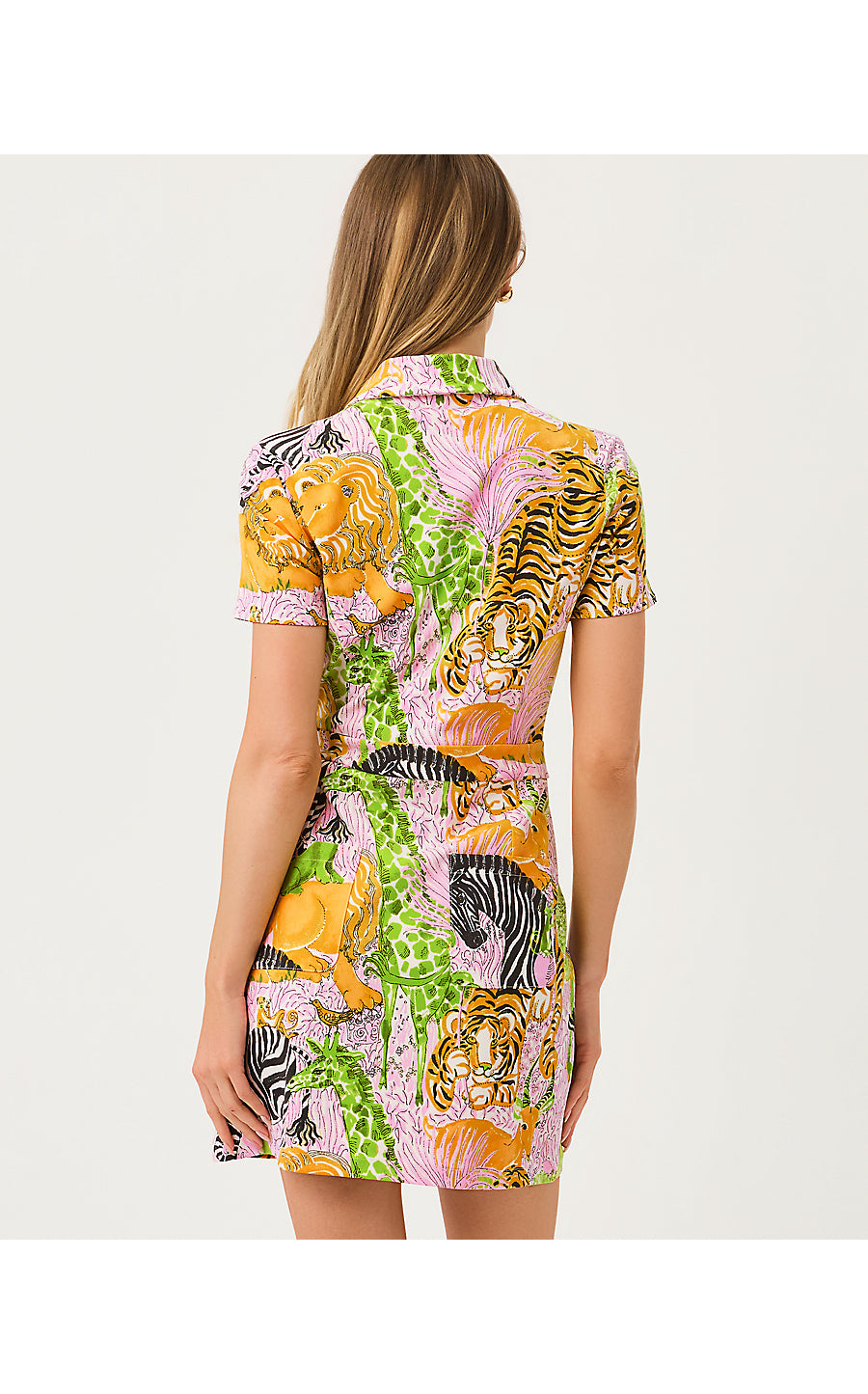 KATHY SHORT SLEEVE TIE DRESS | MULTI LILLYS ZOO GOLF