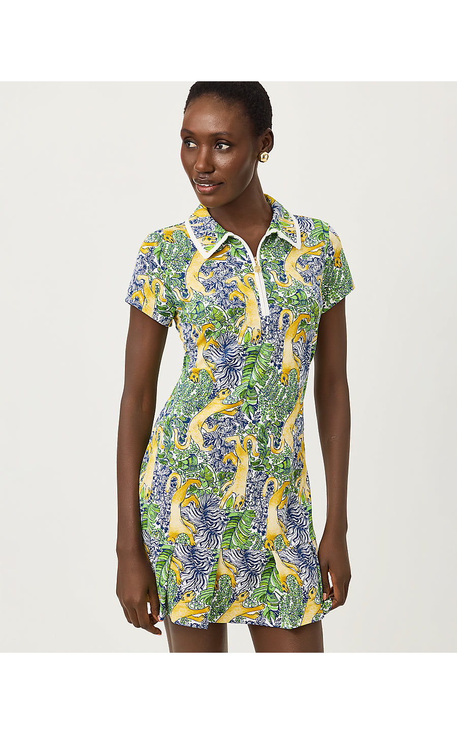 CAYO COSTA PLEATED DRESS | MULTI LIL PALM PROWL