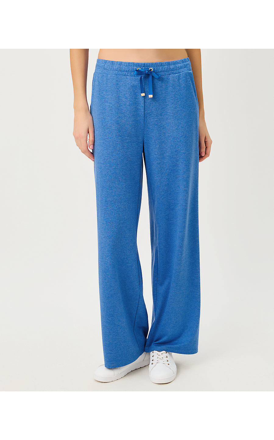 CALLIE WIDE LEG PANT UPF | HEATHERED MERRIWEATHER BLUE