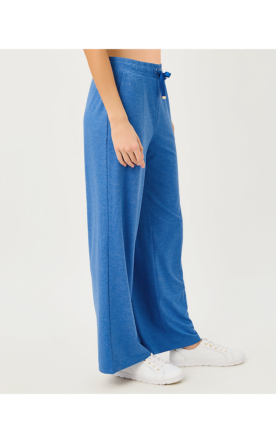 CALLIE WIDE LEG PANT UPF | HEATHERED MERRIWEATHER BLUE