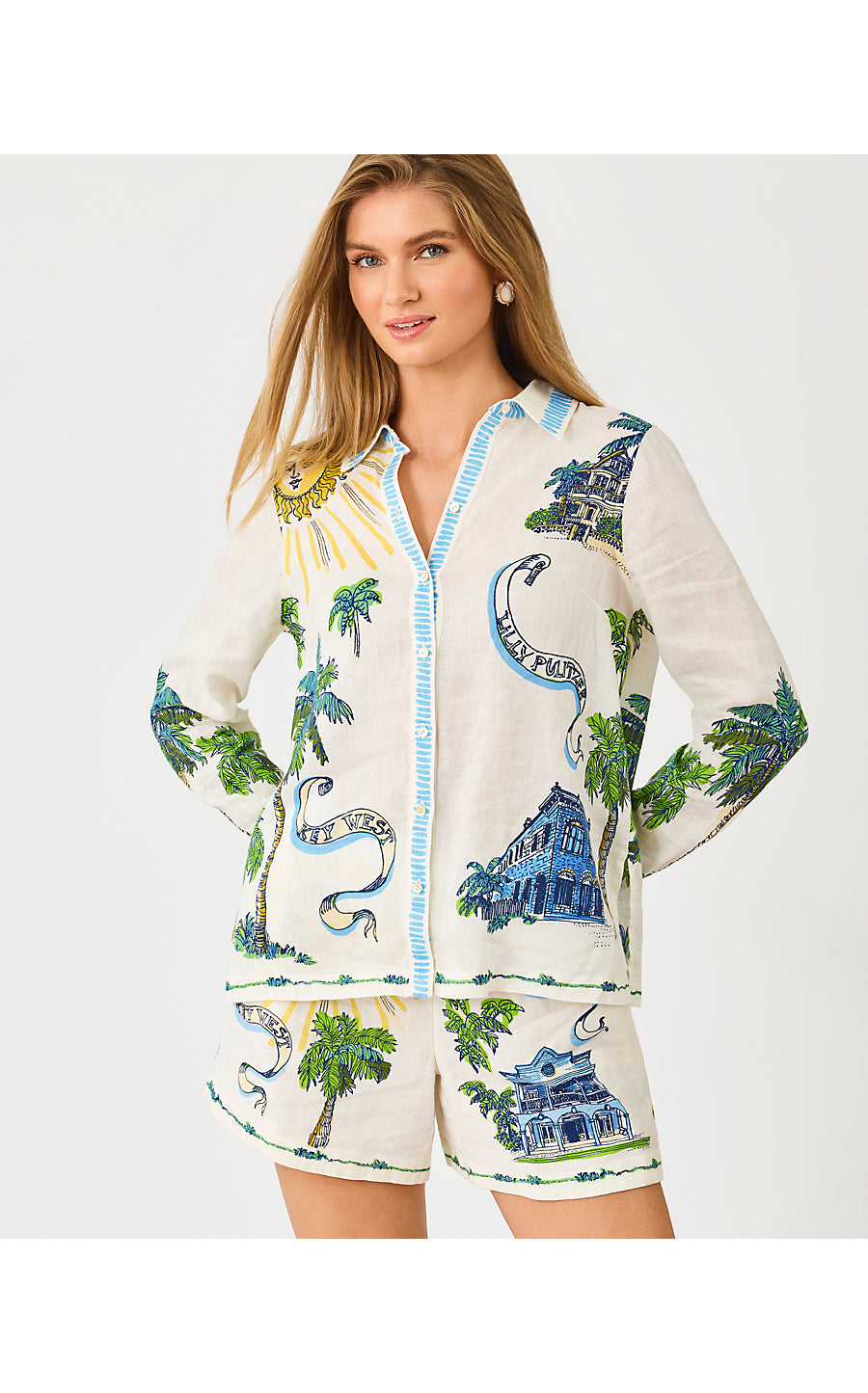 SUSANA BUTTON DOWN | COCONUT KEY WEST TOILE ENGINEERED BUTTON DOWN
