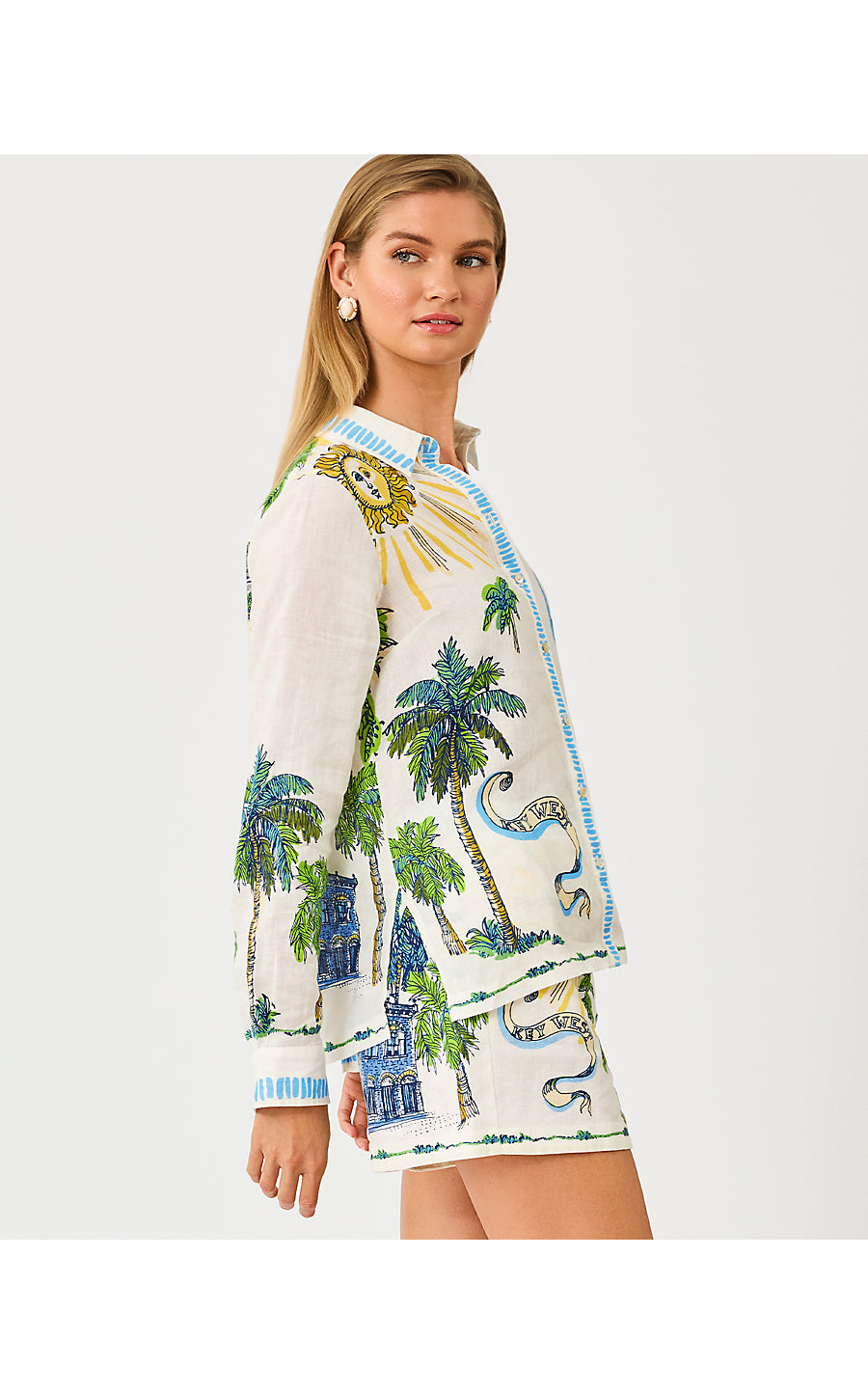 SUSANA BUTTON DOWN | COCONUT KEY WEST TOILE ENGINEERED BUTTON DOWN