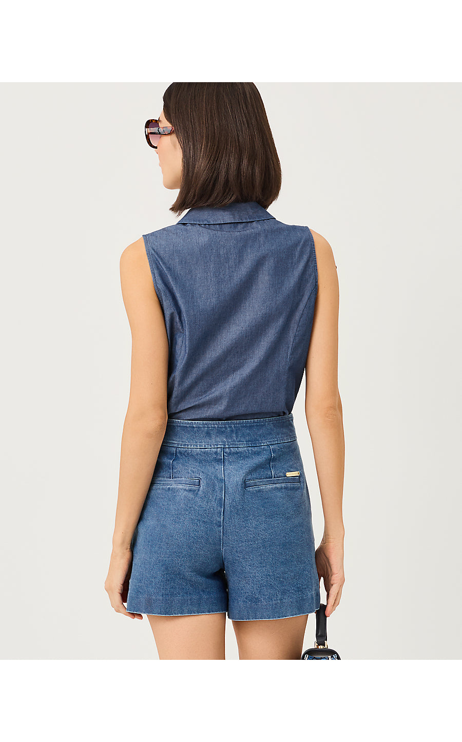 FENLY SLEEVELESS TOP | INDIGO CHAMBRAY