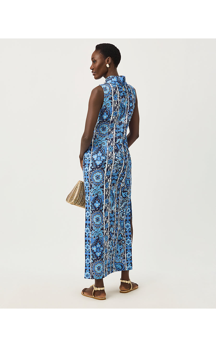 DAISEE MAXI SHIFT DRESS | LOW TIDE NAVY THE CASBAH ENGINEERED KNIT MAXI SHIFT